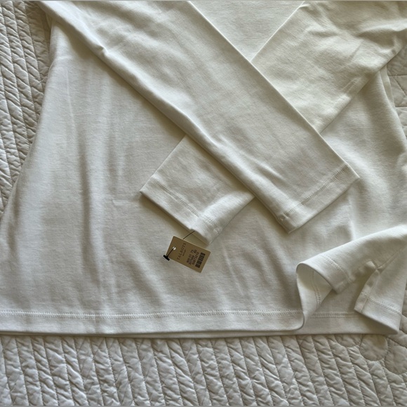 TALBOTS LONG SLEEVE WHITE V-NECK T-SHIRT SZ S - Picture 4 of 6